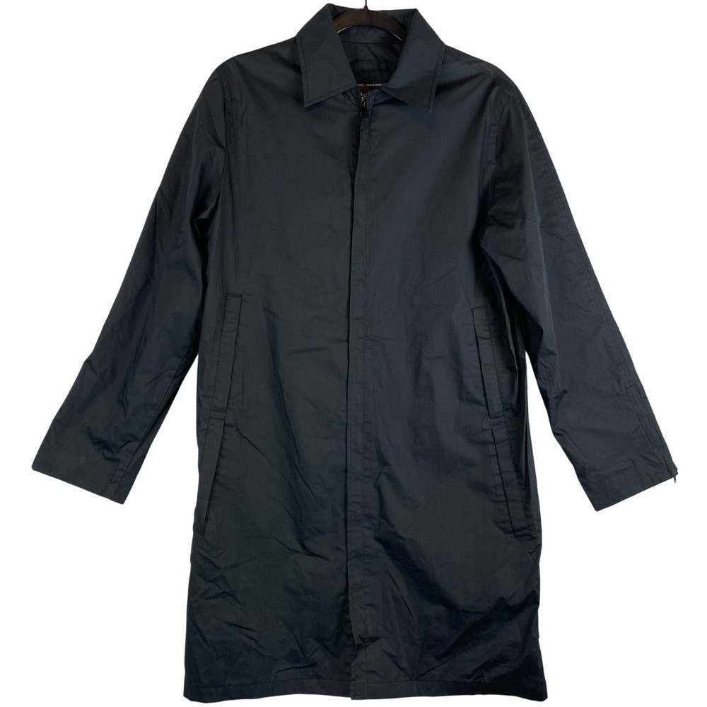 Spiewak Outdoor Performance Black Trench Coat Men Small Full Zip Car Coat Jacket